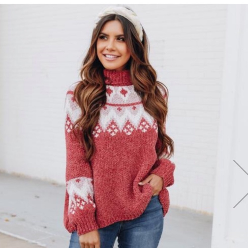 Pink lily sweater